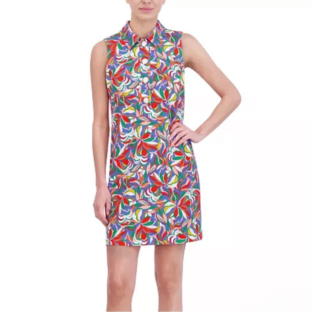 Jessica Howard  Sleeveless Dress retro flair button detail 8